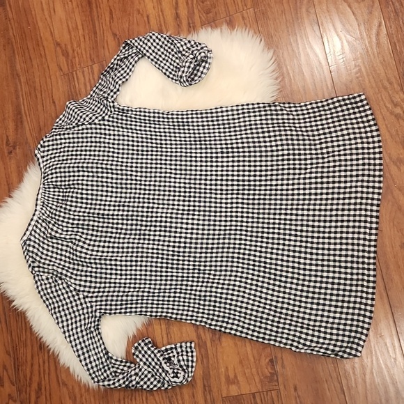 Joie White and Black Eguine Gingham Shirtdress - Picture 2 of 7